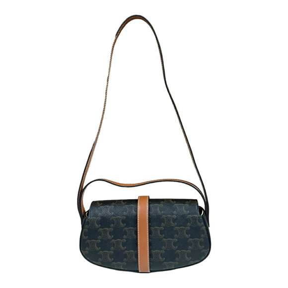 Celine Triomphe Canvas Shoulder Bag Brown - Picture 3 of 6